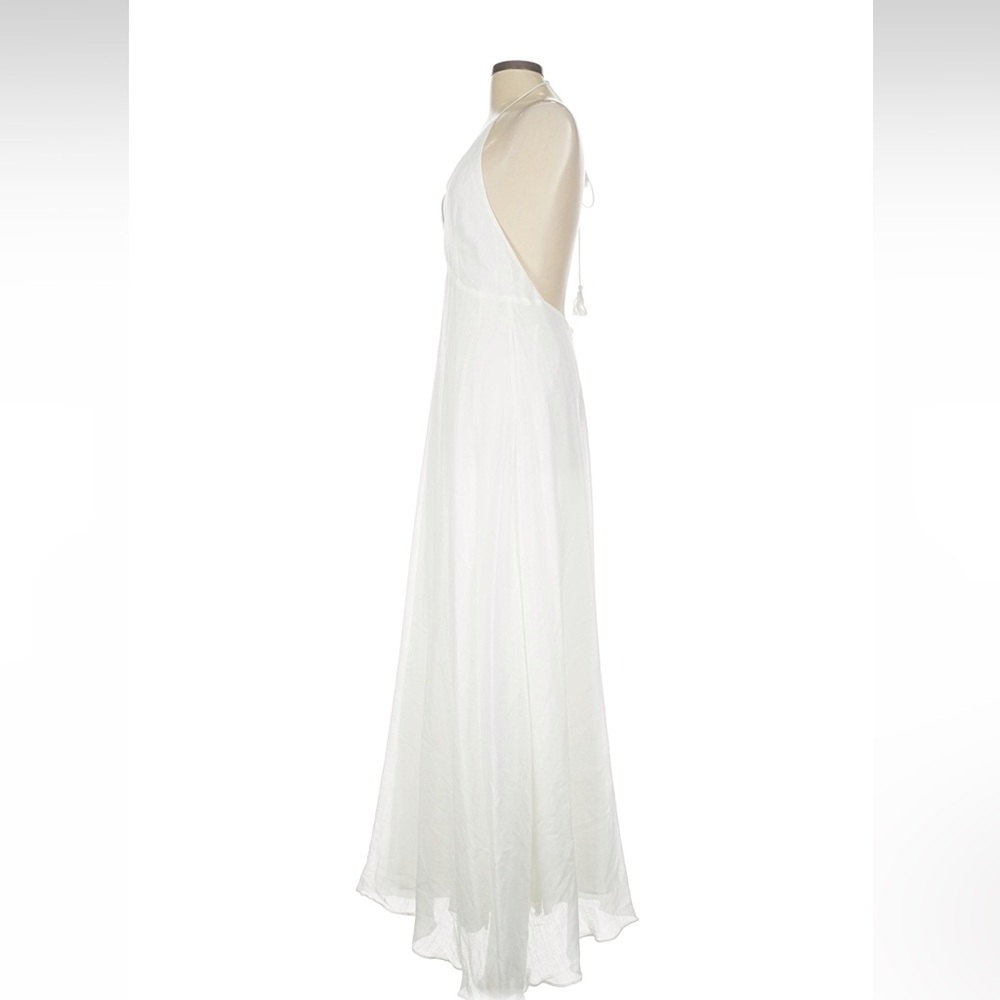 White Halter Maxi Dress - Picture 3 of 5